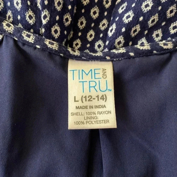 💥Time and True Women's Dress Navy L - Picture 6 of 9